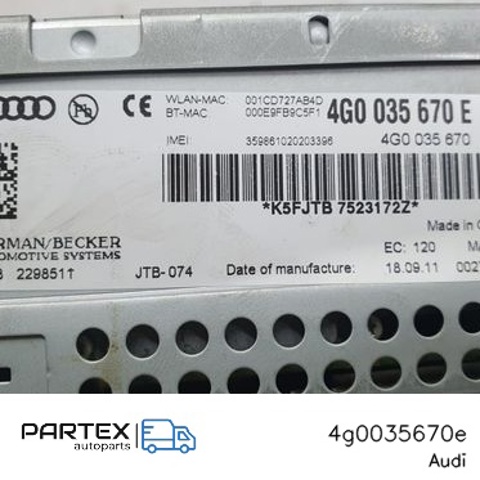 Автомагнитола 4G0035670E VAG