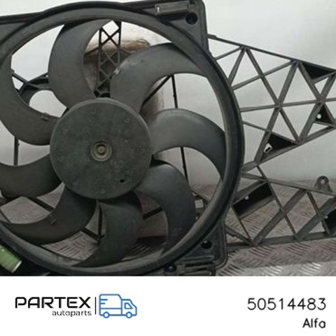Диффузор радиатора охлаждения в сборе с крыльчаткой 50514483 FIAT