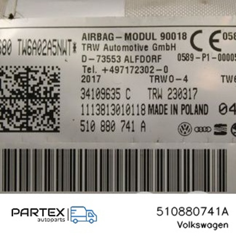 510880741A VAG Подушка безопасности (AIRBAG) шторка боковая левая купить в Полтава