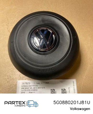 5G0880201J81U VAG Подушка безопасности (AIRBAG) водительская купить в Каменское