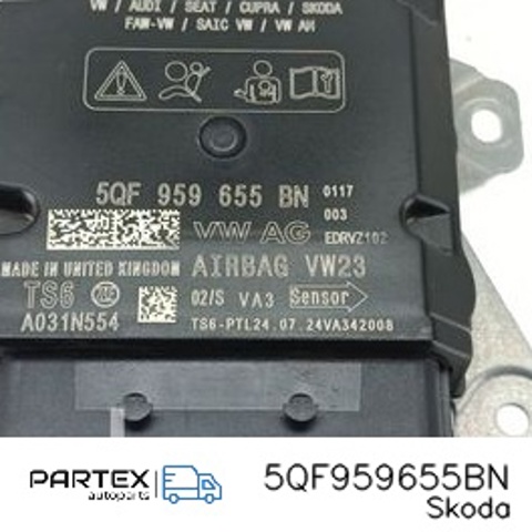 5QF959655BN VAG Модуль-процессор управления подушкой безопасности (ЭБУ AIRBAG) купить в Сумы