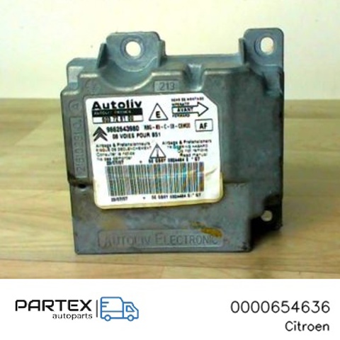 654636 PEUGEOT Модуль-процессор управления подушкой безопасности (ЭБУ AIRBAG) купить в Одесса