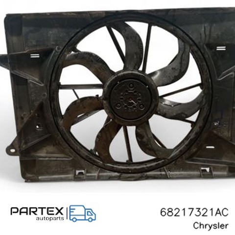 68217321AC CHRYSLER Диффузор радиатора кондиционера, в сборе с крыльчаткой и мотором купить в Запорожье