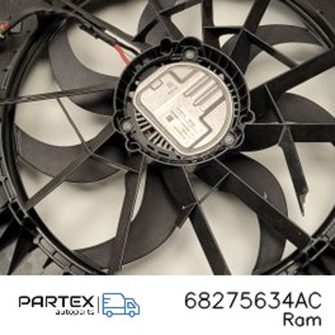 CHRYSLER 68275634AC Диффузор радиатора охлаждения, в сборе с мотором и крыльчаткой в наличии Кривой Рог
