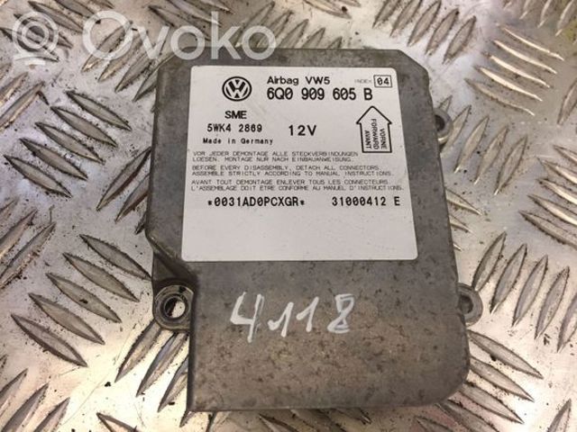 6Q0909605B Модуль-процессор управления подушкой безопасности (ЭБУ AIRBAG) купить Черновцы