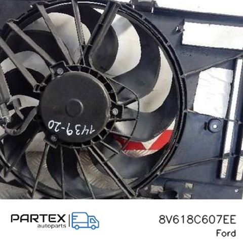 8V618C607EE FORD Диффузор радиатора охлаждения, в сборе с мотором и крыльчаткой купить в Ирпень