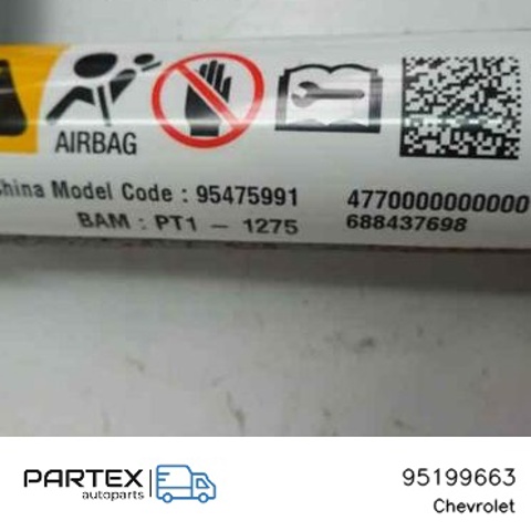 95199663 Подушка безопасности (AIRBAG) шторка боковая левая купить Кривой Рог