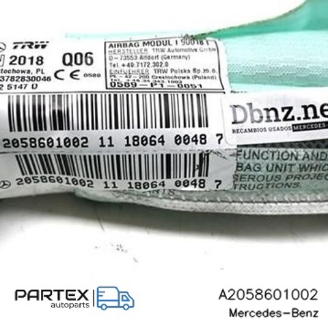 A2058601002 MERCEDES Подушка безопасности (AIRBAG) шторка боковая левая купить в Кривой Рог