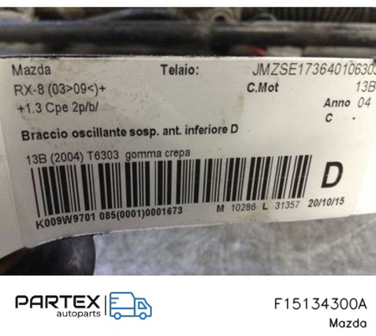 MAZDA F15134300A Нижний рычаг в наличии Ирпень
