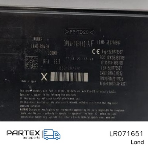 LR071651 LAND ROVER купить в Ирпень
