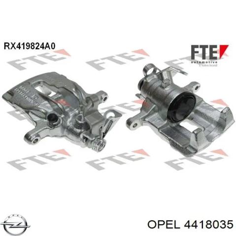 Суппорт тормозной задний правый 4418035 OPEL