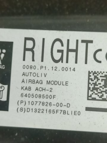 TESLA 107782600D Подушка безопасности (AIRBAG) пассажирская, защиты коленей в наличии Черкассы