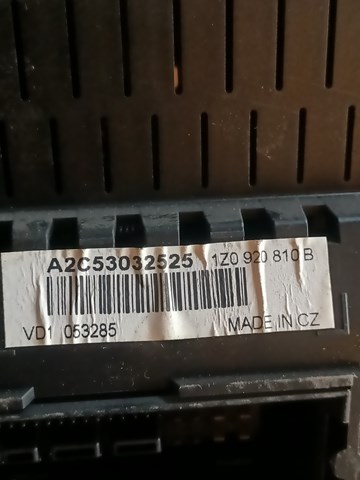 Приборная доска 1Z0920810B VAG