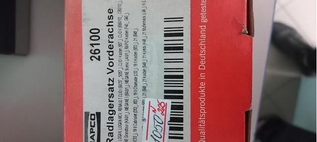 Ступичный подшипник передний 26100 MAPCO