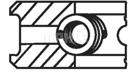 Anéis do pistão para 1 cilindro, STD. 00280N0 Mahle Original