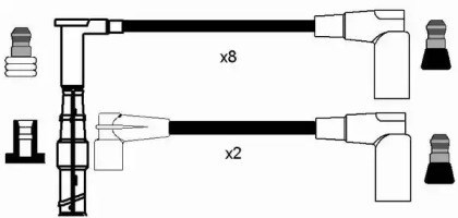 Fios de alta voltagem, kit 0748 NGK