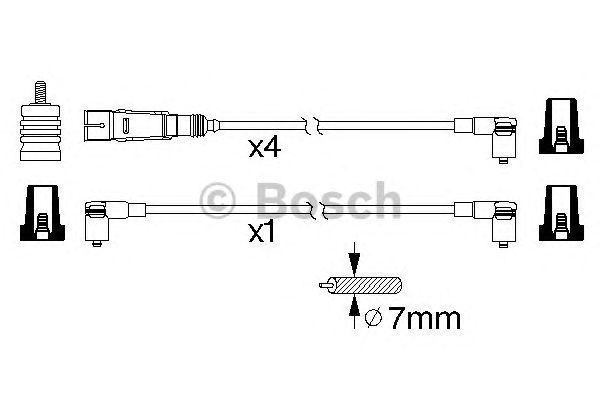 Fios de alta voltagem, kit 0986356343 Bosch