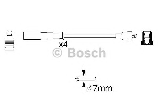 Fios de alta voltagem, kit 0986356716 Bosch
