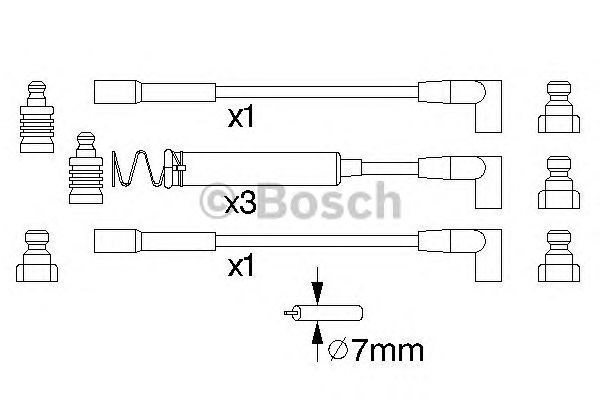 Fios de alta voltagem, kit 0986356723 Bosch