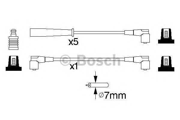 Conjunto de cabos de ignição para Renault Safrane II, Volvo 850, Volvo S70, Volvo V70 i 0986356753