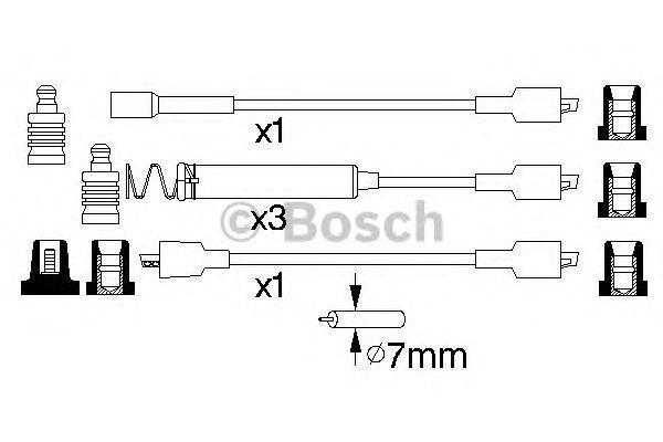 Fios de alta voltagem, kit 0986356800 Bosch