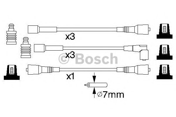 Fios de alta voltagem, kit 0986356814 Bosch