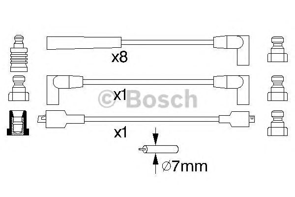 Fios de alta voltagem, kit 0986357118 Bosch