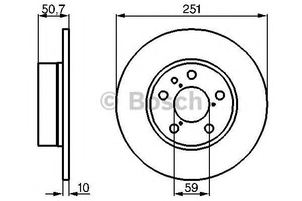 Rotor de freio traseiro para Alfa Romeo 164 3.0 V6 (164.ad, 164.ah, 164.ab) AR06412 0986478341