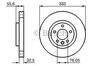 Disco do freio dianteiro 0986479096 BOSCH