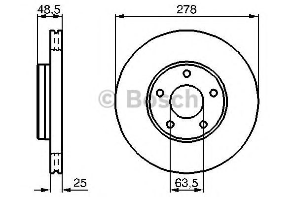 Disco de freio dianteiro para Ford Focus Lim 1.6 TDCI (109 cv) G8GB 0986479173
