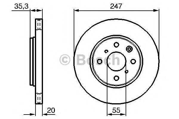 Disco de freio dianteiro para Toyota Aygo 1.0 VVTI (72 cv) 3 0986479239