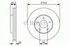 Disco do freio dianteiro 0986479R90 BOSCH