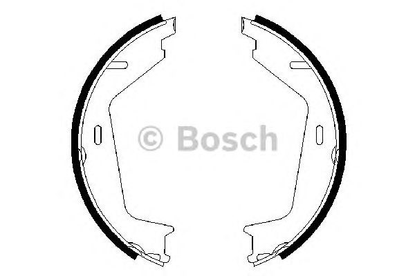 Bosch volvo щеки ручн. торм. S60, S80, V70, XC70, XC90 97- 0986487623