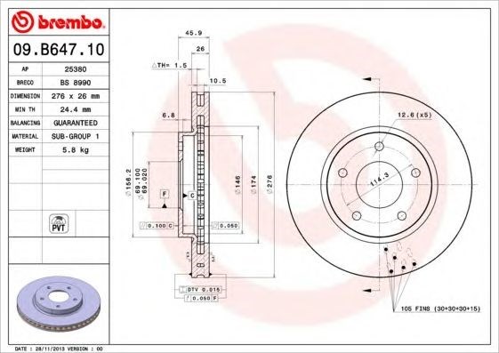 09B64710 Brembo