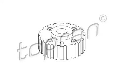 Engrenagem de cadeia da roda dentada de acionamento de cambota de motor 100833 Hans Pries (Topran)
