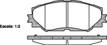 Pastilhas de freio dianteiras para Pontiac Vibe, Toyota Matrix 123200