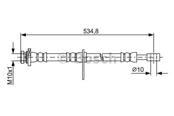 Mangueira do freio dianteira esquerda 1987481851 Bosch