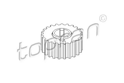 Engrenagem de cadeia da roda dentada de acionamento de cambota de motor 205539 Hans Pries (Topran)