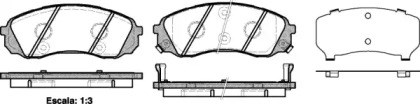 Pastilhas de freio dianteiras para Hyundai H-1 Grand Starex, Hyundai H-1 Starex, Kia Carnival III 21291.02