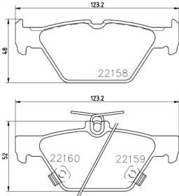 Sapatas do freio traseiras de disco 2215801 TEXTAR