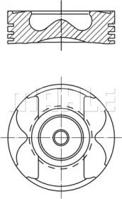 Pistão do kit para 1 cilindro, STD 2290600 Mahle Original