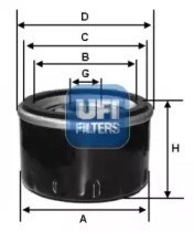 Filtro de óleo UFI 2356400