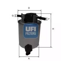Caixa de filtro de combustível 2402001 UFI