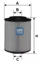 Cartucho de filtro de óleo 2505000