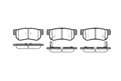Pastilhas de freio traseiras para Hyundai Elantra, Hyundai Grandeur, Hyundai Sonata, Kia Opirus, Kia Sportage 2746.02