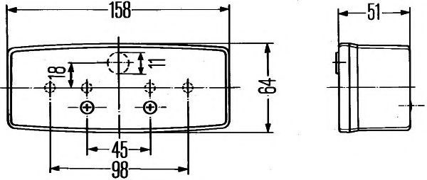 Lanterna traseira esquerda 2SD003184031 HELLA