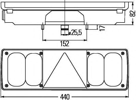 Lanterna traseira esquerda 2VP340450031 HELLA