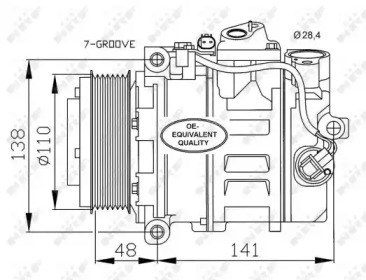 Compressor de ar condicionado para Mercedes-Benz CLK 220 CDI (209.308) om646966 32729