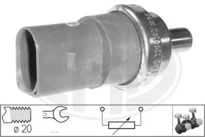 Sensor de temperatura do líquido de arrefecimento para Volkswagen Passat Sedan (B6, 3C2) (01.05 - 12.10) 2.0 TDI (03.05 - ) BKP 330546