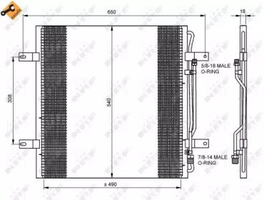 Radiador de aparelho de ar condicionado 35781 NRF